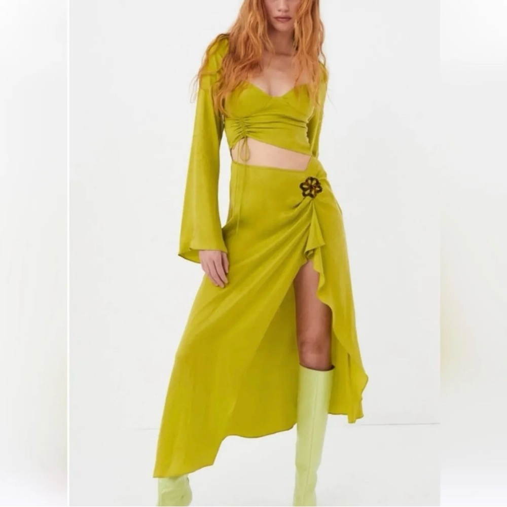 For Love & Lemons Allie Midi Dress NWT Green